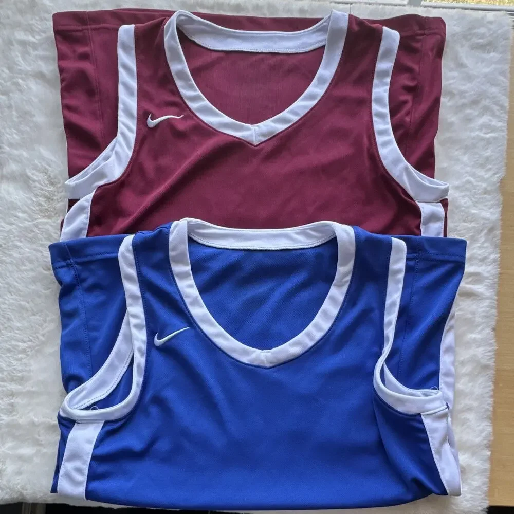 Nike Dri-FIT Women's Sleeveless Basketball Jersey Size M Blue Polyester